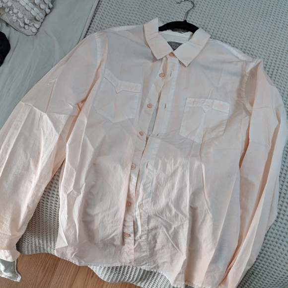 Guess Men's Button Shirt - Rose / Salmon - Picture 3 of 4